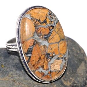 Maligano Jasper Gemstone 925 Sterling Silver Handmade Ring
